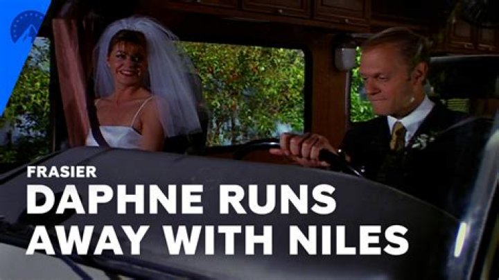 Daphne stands between her fiance Donny and secret crush Niles in Frasier: The Fight Before Christmas