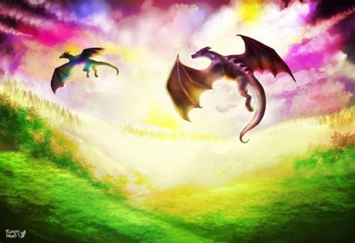 Dragon flying away with Danny's corpse as Jon Snow watches